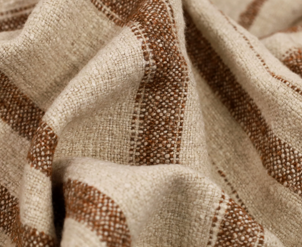 Nolan Throw in Natural/Brown - 79 x 55