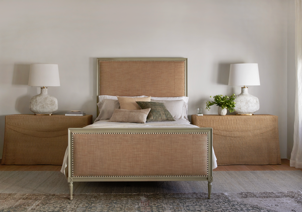 Pair of Grace Wicker Console Tables