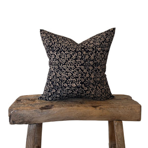 Anabelle Pillow in Indigo and Grey - 18 x 18 - SHOP by Interior Archaeology