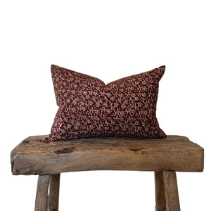 Anabelle Pillow in Maroon - 14 x 20 - SHOP by Interior Archaeology