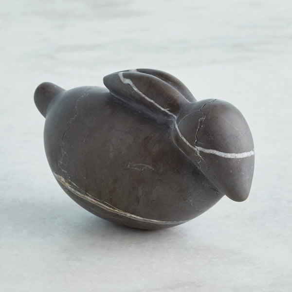 Grey Marble Bunny Sculpture - SHOP by Interior Archaeology