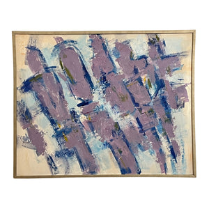 Original Oil on Canvas, "Lavender Abstract" by Henri Aubert - SHOP by Interior Archaeology