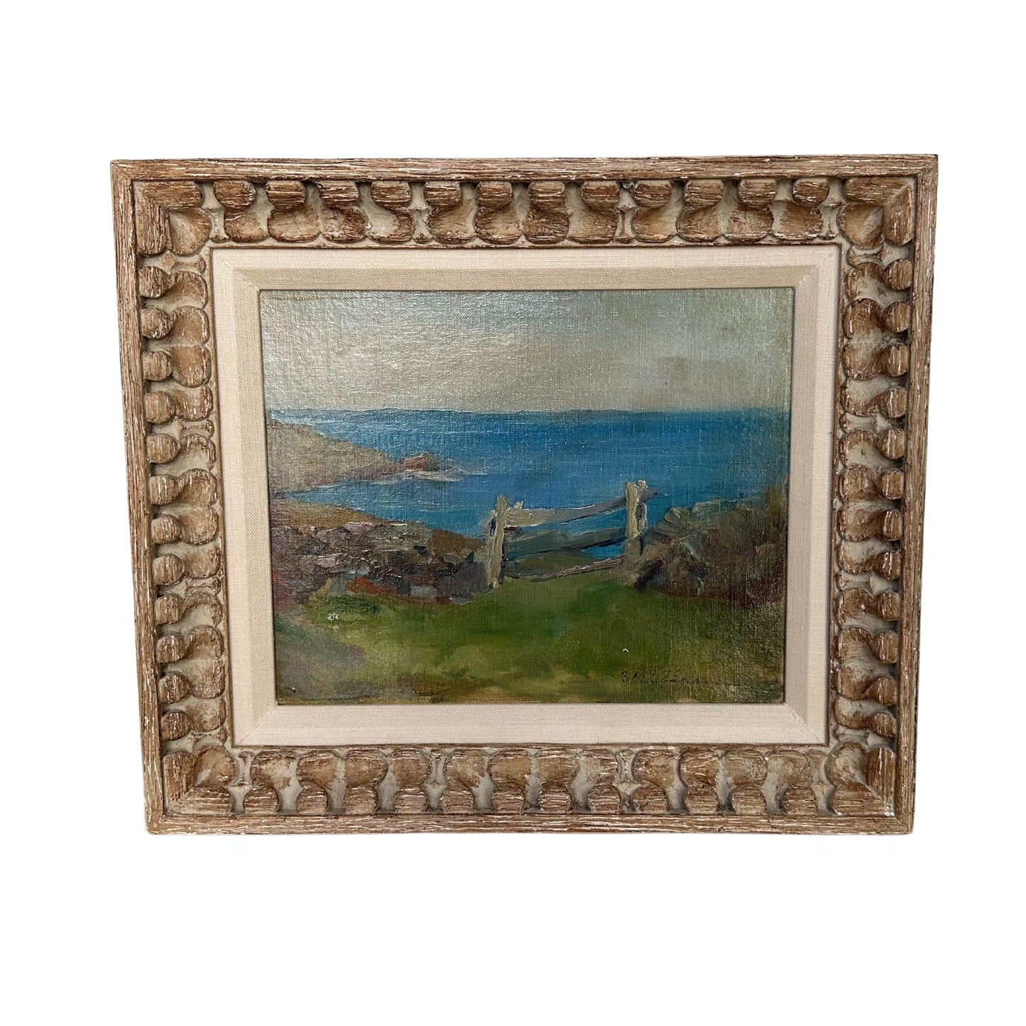 Original Oil on Canvas, "Oqunquit, Maine #113" by Susan Merrill Ketcham - 14 x 12 - SHOP by Interior Archaeology