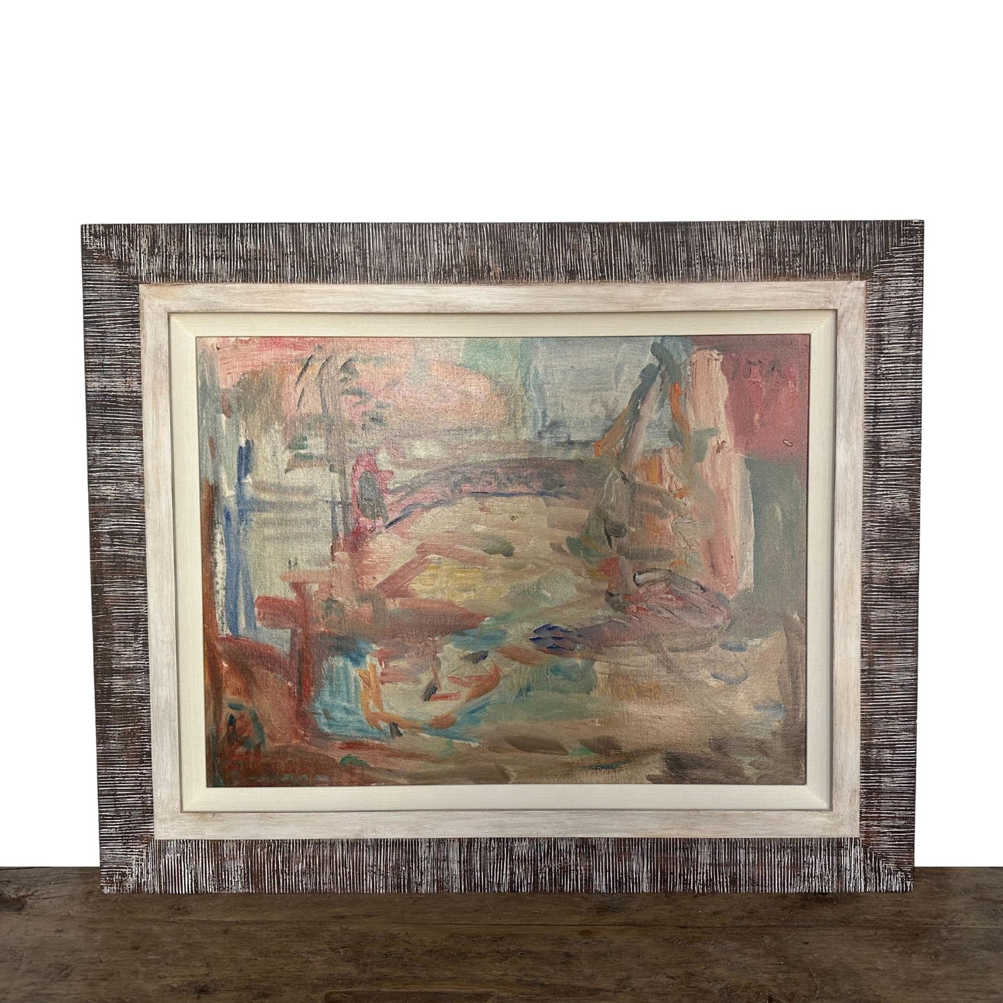 Original Oil on Canvas, "Untitled Abstract" by ATTR JORN - 32 x 26 - SHOP by Interior Archaeology