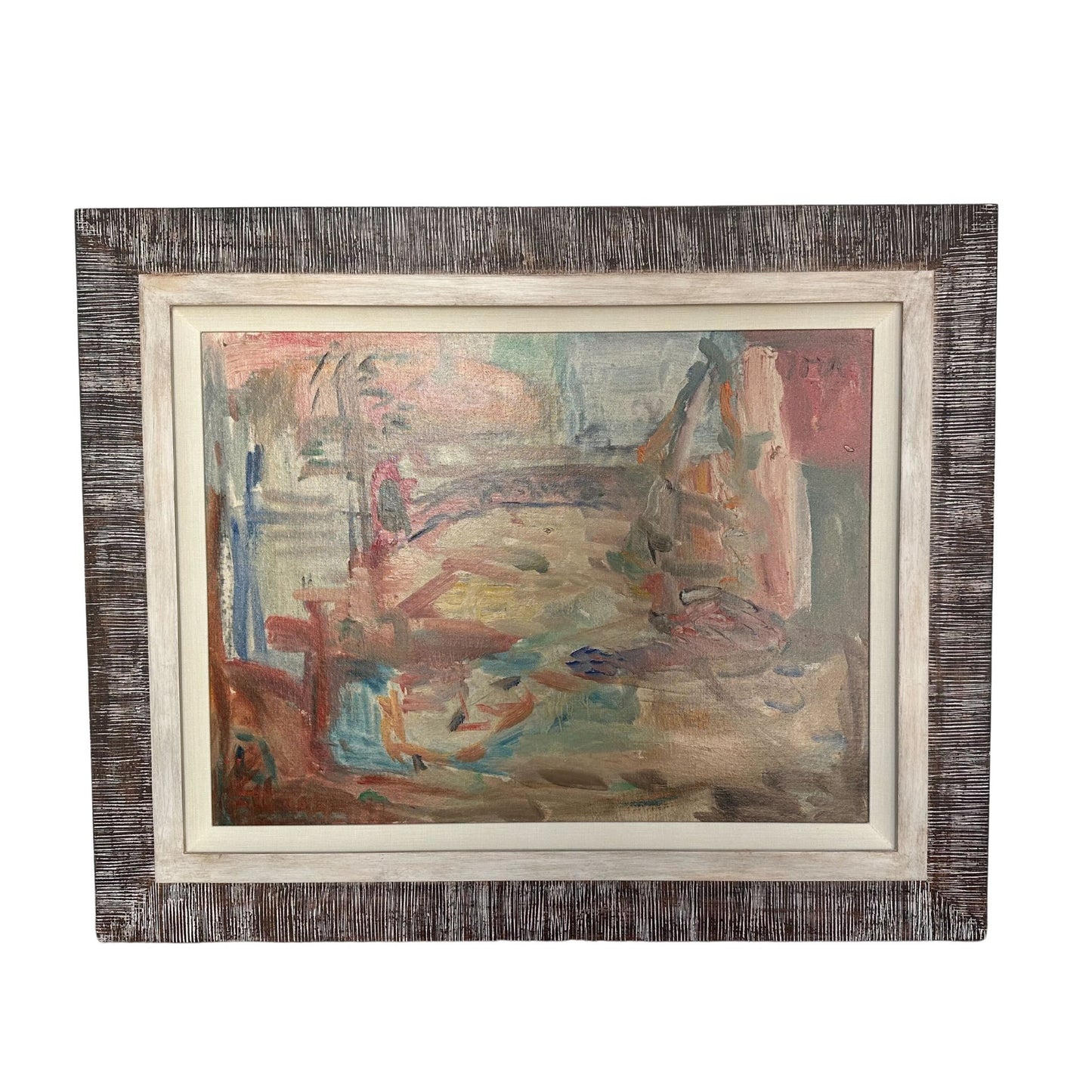 Original Oil on Canvas, "Untitled Abstract" by ATTR JORN - 32 x 26 - SHOP by Interior Archaeology