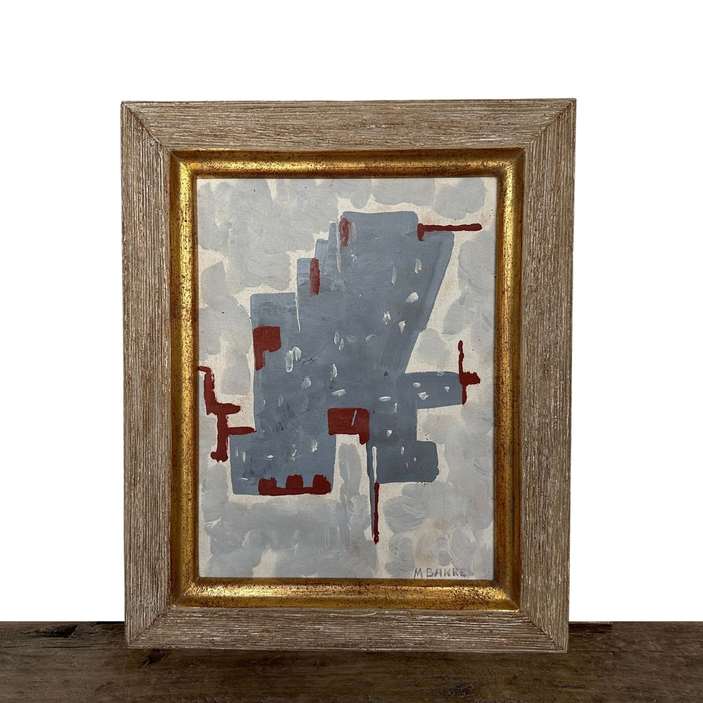 Original Oil on Canvas, "Untitled" by Martin Barré - 13 x 16.5 - SHOP by Interior Archaeology
