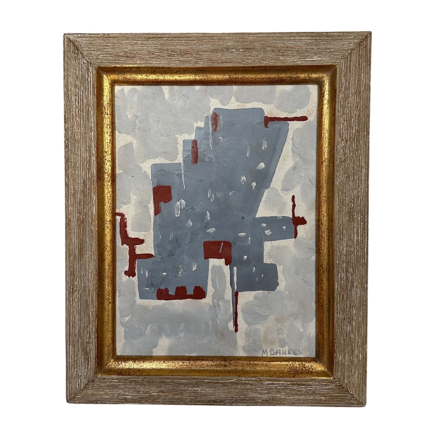 Original Oil on Canvas, "Untitled" by Martin Barré - 13 x 16.5 - SHOP by Interior Archaeology