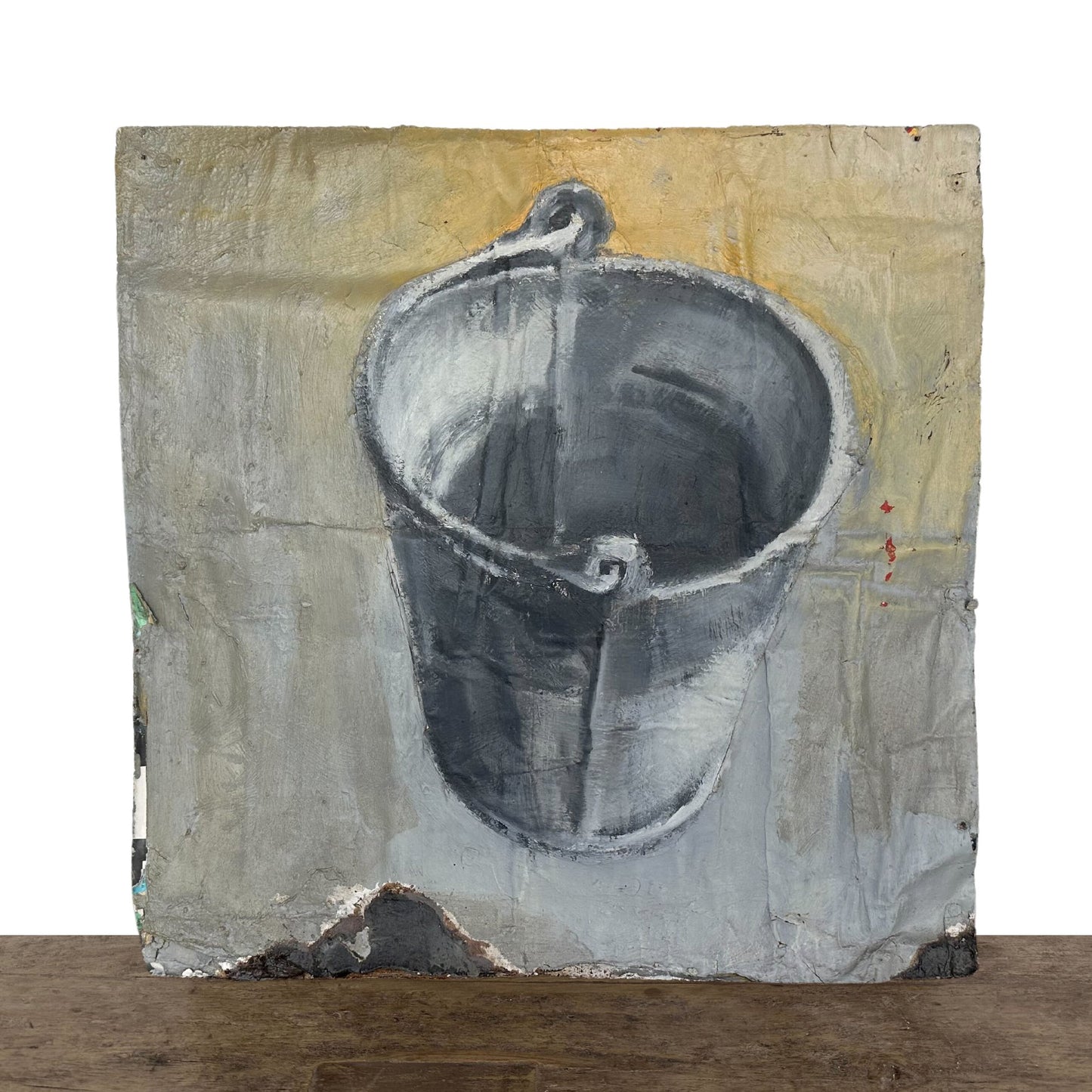 Original Oil on Paper Board Mounted, “Bucket” by Scott Seaboldt - 21 x 21 - SHOP by Interior Archaeology