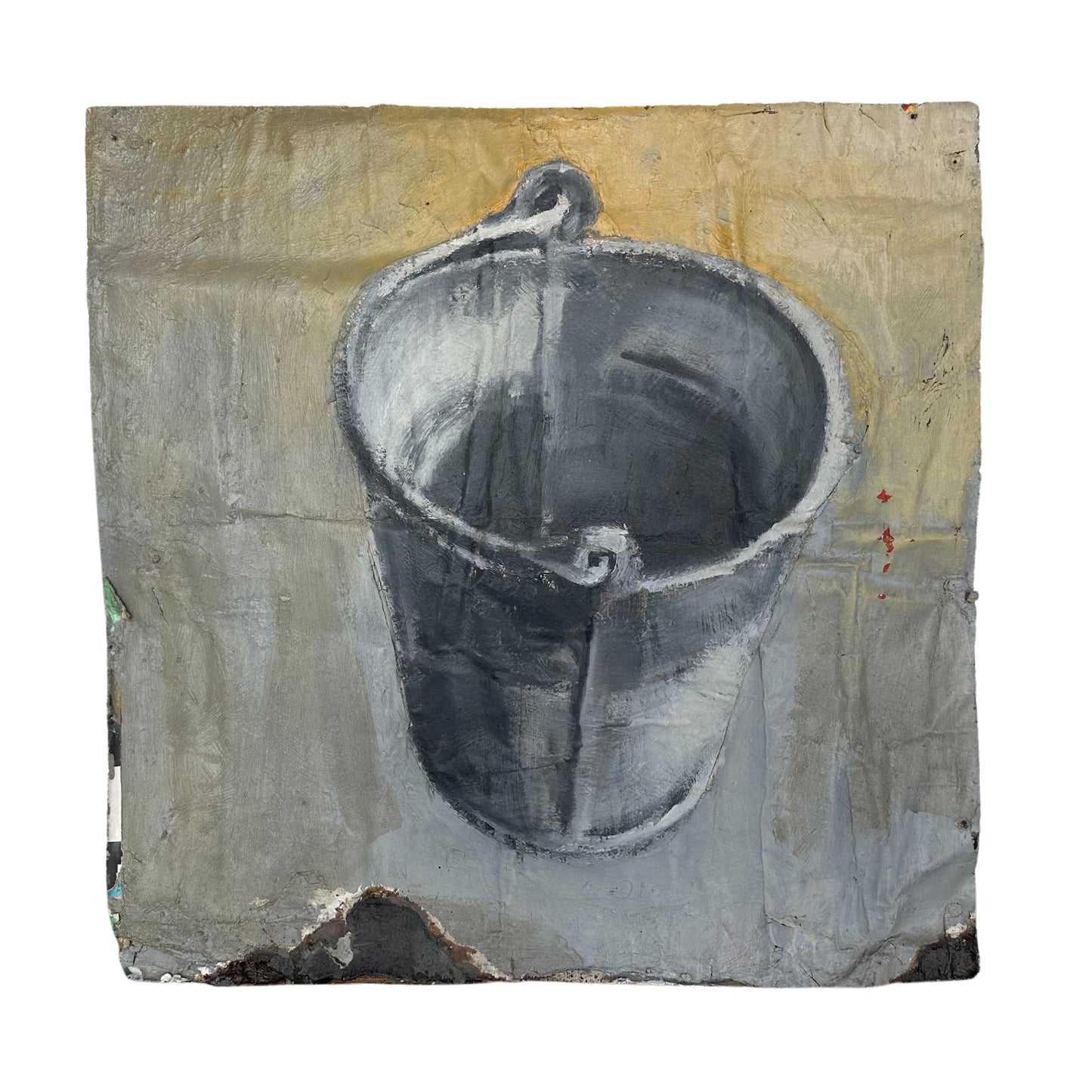 Original Oil on Paper Board Mounted, “Bucket” by Scott Seaboldt - 21 x 21 - SHOP by Interior Archaeology