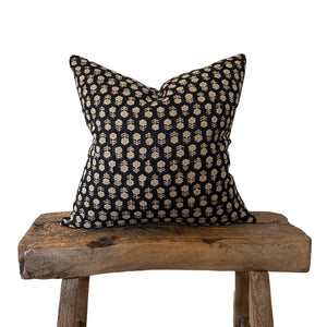 Tiana Pillow in Noir and Gold - 20 x 20 - SHOP by Interior Archaeology