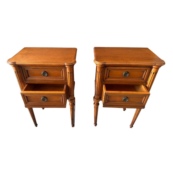 Vintage Louis XVI Style Cherry Nightstands (Set of 2) - SHOP by Interior Archaeology