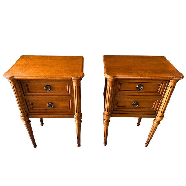 Vintage Louis XVI Style Cherry Nightstands (Set of 2) - SHOP by Interior Archaeology