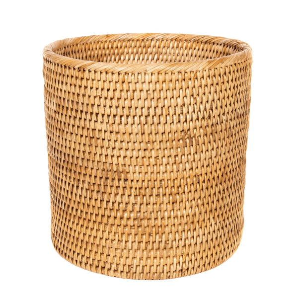 Woven Burmese Rattan Petit Round Waste Basket - SHOP by Interior Archaeology