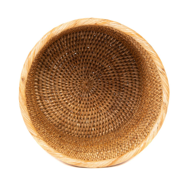 Woven Burmese Rattan Petit Round Waste Basket - SHOP by Interior Archaeology