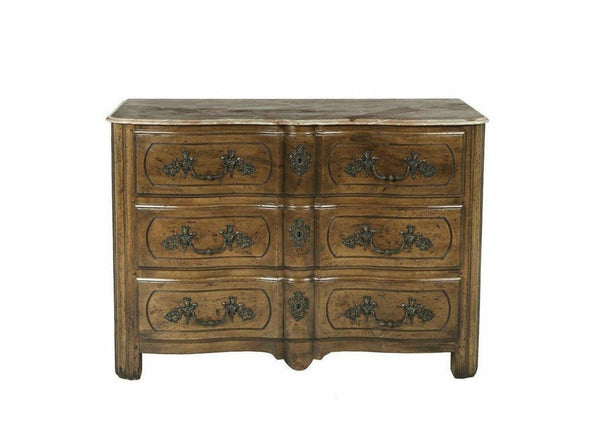 Antique Regence-Style Fruitwood and Marble-Top Chest of Drawers - SHOP by Interior Archaeology