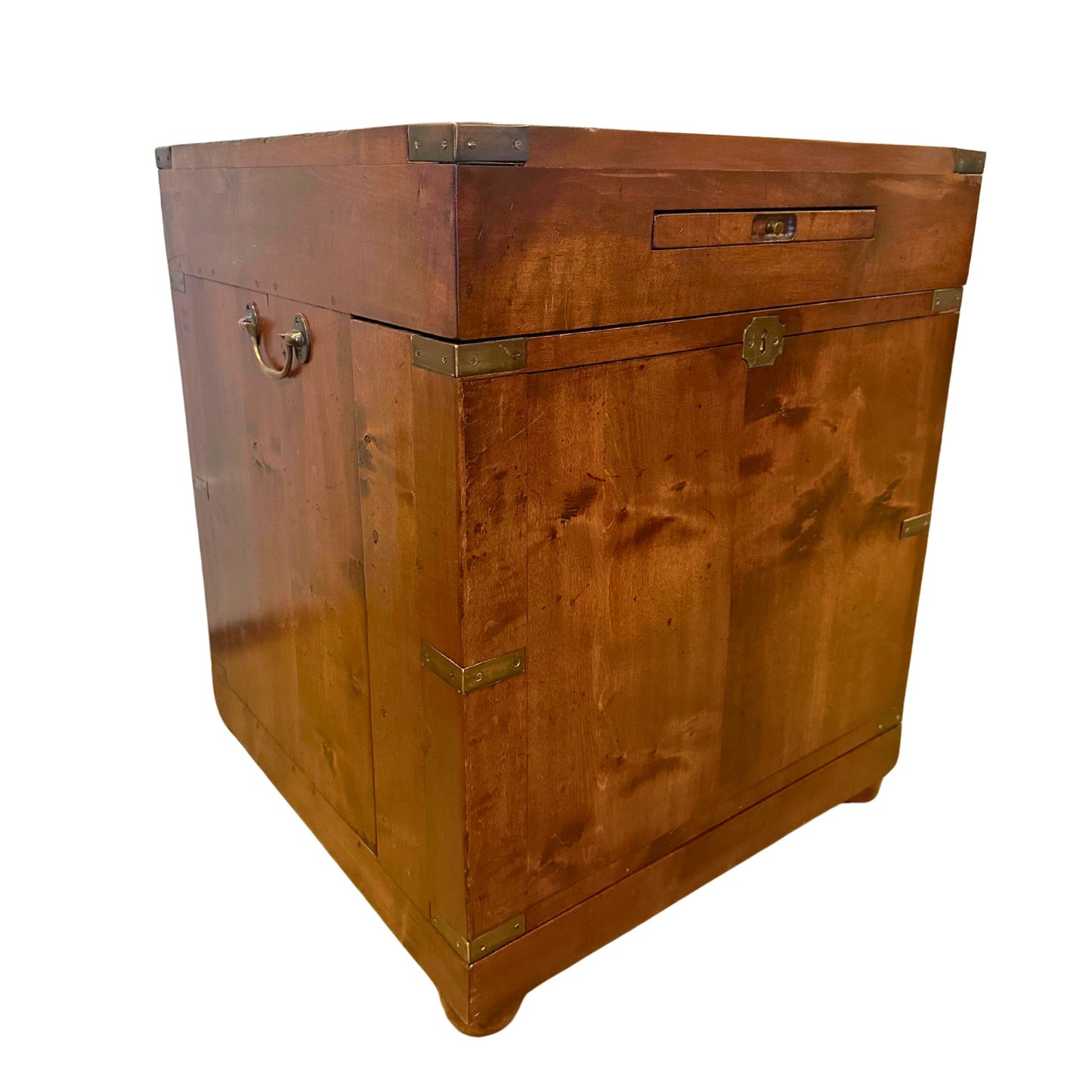 Antique Reproduction Campaign Style End Table/Mini Bar - SHOP by Interior Archaeology