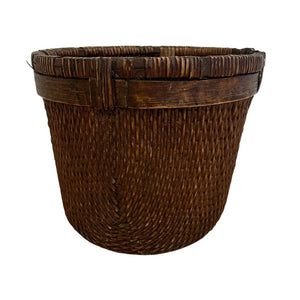Antique Woven Cache Pot/Plant Basket/Waste Paper Basket - G - SHOP by Interior Archaeology
