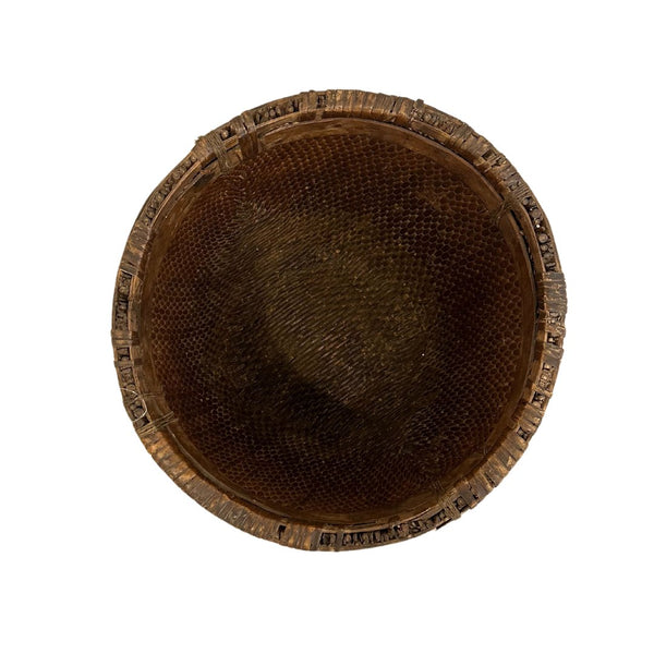 Antique Woven Cache Pot/Plant Basket/Waste Paper Basket - H - SHOP by Interior Archaeology