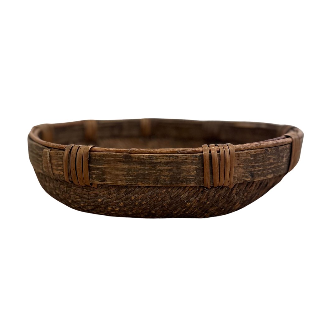 Antique Woven Tray/Bread and Fruit Basket - E - SHOP by Interior Archaeology