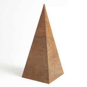Beaumont Wooden Pyramid Sculpture - SHOP by Interior Archaeology