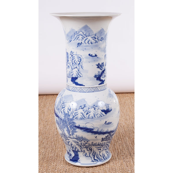 Blue and White Monumental Dynasty Large Vase - SHOP by Interior Archaeology