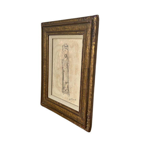 Original Charcoal on Paper, "Hands Holding a Void" by Alberto Giacometti - SHOP by Interior Archaeology