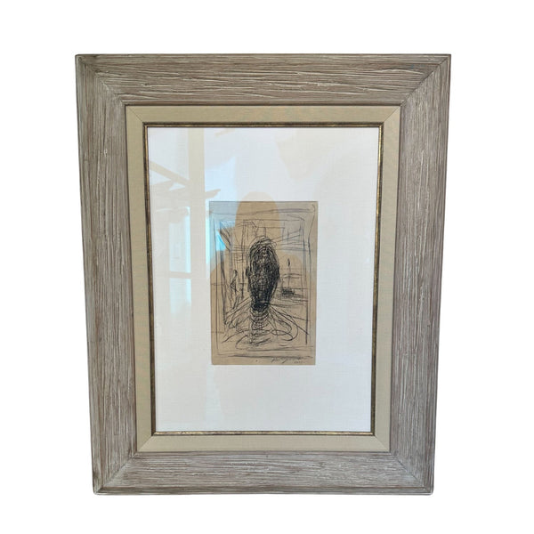 Original Charcoal on Paper, "Portrait" by Alberto Giacometti - SHOP by Interior Archaeology