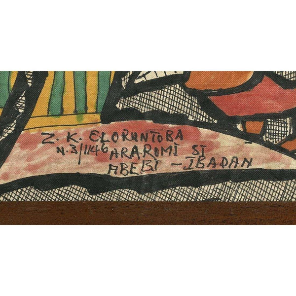 Original Ink & Watercolor by Zacheus O. Oloruntoba, (Nigerian, 1919-2014) - SHOP by Interior Archaeology