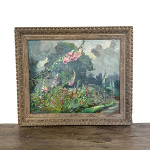 Original Oil on Board, "Path by the Garden" by Carle Boog - SHOP by Interior Archaeology