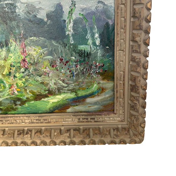 Original Oil on Board, "Path by the Garden" by Carle Boog - SHOP by Interior Archaeology