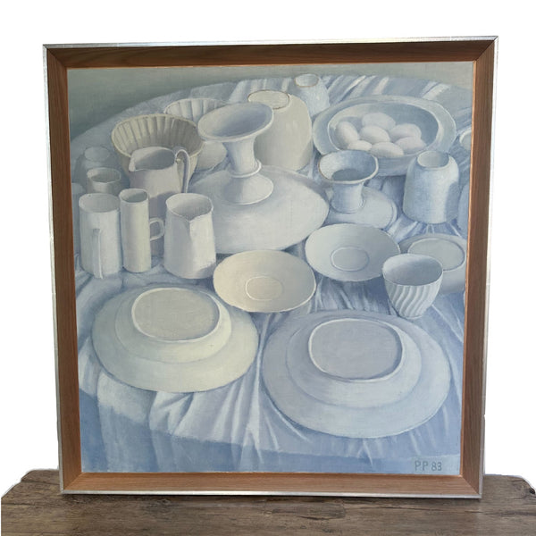 Original Oil on Canvas, "Still Life with Compote" by Peter Plamondon - SHOP by Interior Archaeology