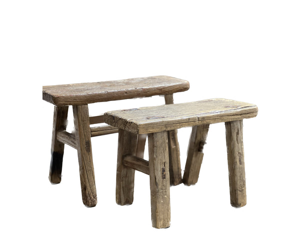 Rustic Antique Mini Stools - SHOP by Interior Archaeology