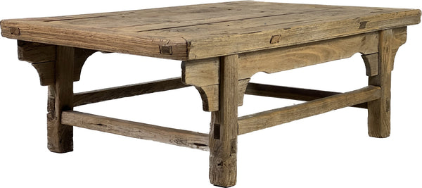 Small Primitive Coffee Table 4 with Corner Brackets - SHOP by Interior Archaeology