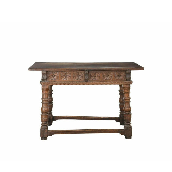 Spanish Walnut Two-Drawer Table - SHOP by Interior Archaeology