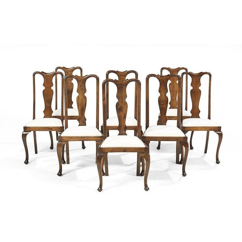 Suite of Eight Queen Anne-Style Dining Chairs - SHOP by Interior Archaeology