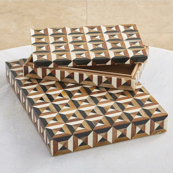 Triangle Marquetry Box - SHOP by Interior Archaeology