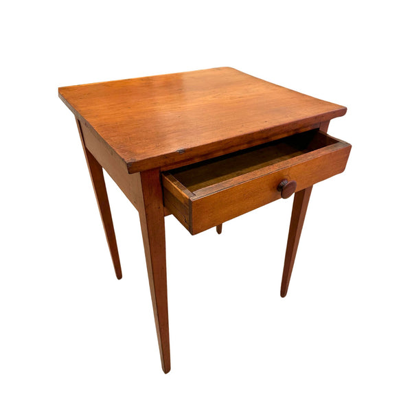 Vintage Cherry One-Drawer Work Table on Hepplewhite Legs - SHOP by Interior Archaeology