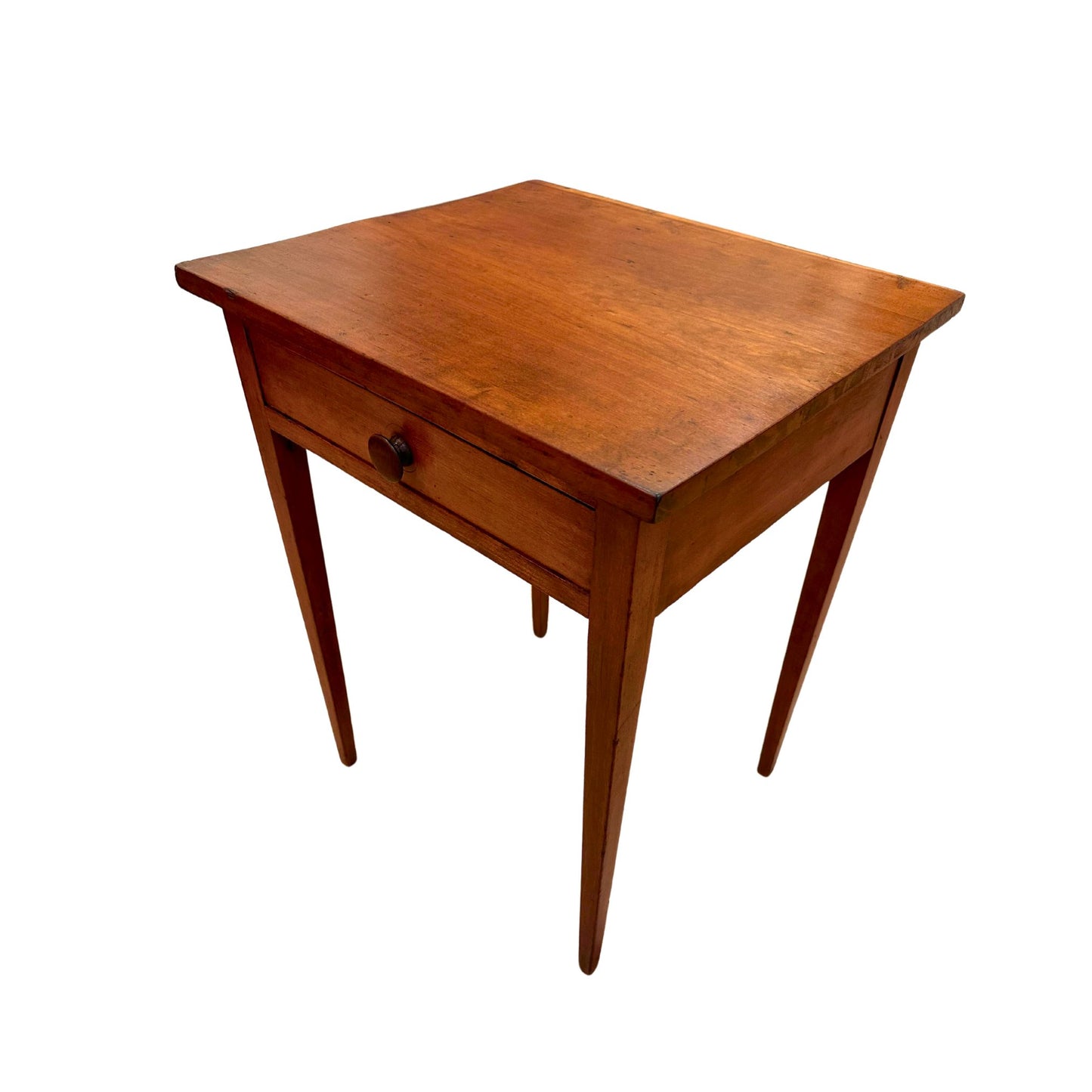 Vintage Cherry One-Drawer Work Table on Hepplewhite Legs - SHOP by Interior Archaeology