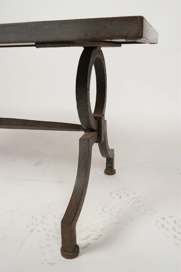Vintage Iron & Limestone Coffee Table - SHOP by Interior Archaeology