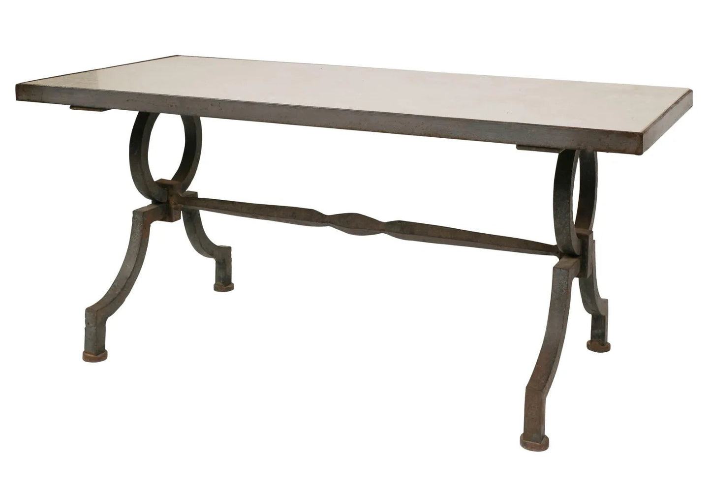 Vintage Iron & Limestone Coffee Table - SHOP by Interior Archaeology