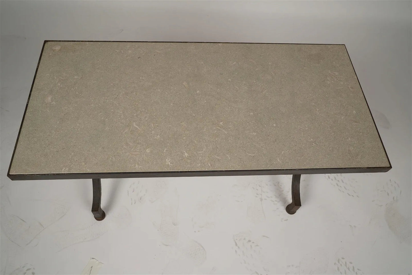 Vintage Iron & Limestone Coffee Table - SHOP by Interior Archaeology