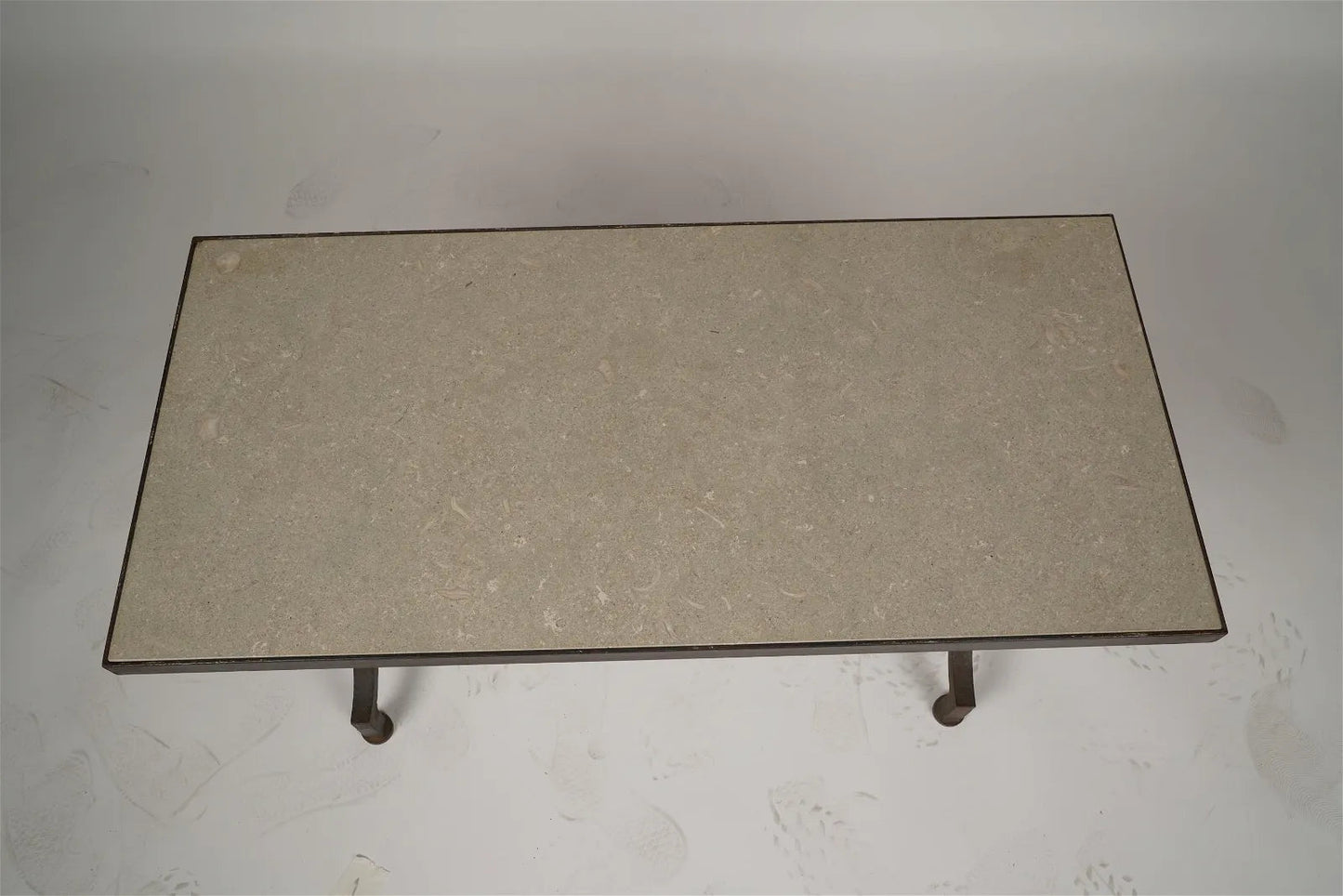 Vintage Iron & Limestone Coffee Table - SHOP by Interior Archaeology