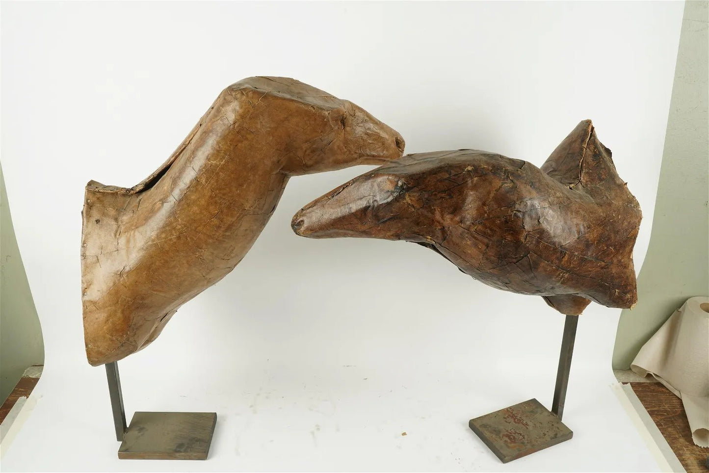 Vintage Papier Mache Animal Head Sculptures (Set of 2) - SHOP by Interior Archaeology