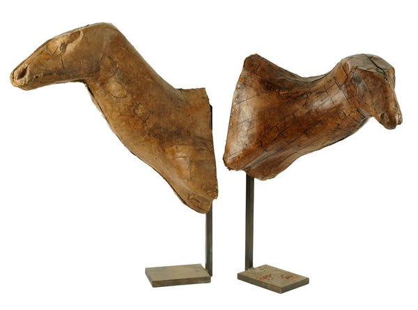 Vintage Papier Mache Animal Head Sculptures (Set of 2) - SHOP by Interior Archaeology