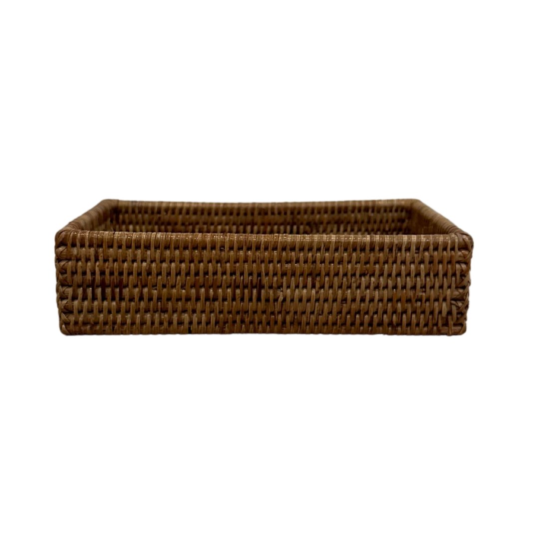 Woven Burmese Rattan Guest Towel/Rectangular Napkin Holder - SHOP by Interior Archaeology
